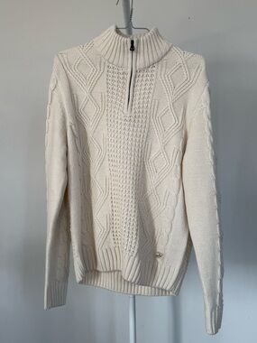 Weatherproof Vintage Cable Knit Sweater